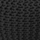 Hand Knitted Cable Pouf Ottoman