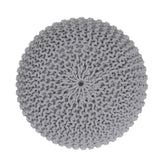 Hand Knitted Cable Pouf Ottoman