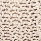 Hand Knitted Cable Pouf Ottoman