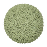 Hand Knitted Cable Pouf Ottoman