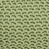 Hand Knitted Cable Pouf Ottoman