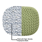 Hand Knitted Cable Pouf Ottoman