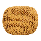 Hand Knitted Cable Pouf Ottoman