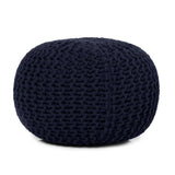 Hand Knitted Cable Pouf Ottoman