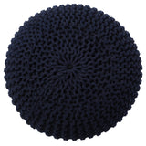 Hand Knitted Cable Pouf Ottoman