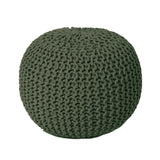 Hand Knitted Cable Pouf Ottoman