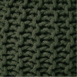 Hand Knitted Cable Pouf Ottoman