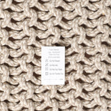 Hand Knitted Cable Pouf Ottoman