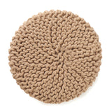 Hand Knitted Cable Pouf Ottoman