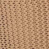 Hand Knitted Cable Pouf Ottoman