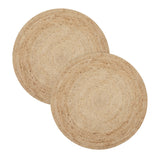 REDEARTH Braided Jute Area Rug 3' (Round)