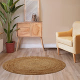 REDEARTH Braided Jute Area Rug 4' (Round)