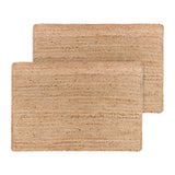 · REDEARTH · Rectangular Area Rug - 2'x3' Braided Natural Jute - Artisan Made Boho Jute Rugs for Bedroom - Kitchen - Living Room - Farmhouse - Aesthetic Home Decor- Handmade Vintage Décor, Set of 2