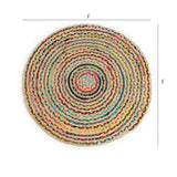 REDEARTH Braided Jute Area Rug 3' (Circular)