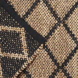 REDEARTH Braided Jute Area Rug 2'x 6' (Rectangular) Sierra Loom Black
