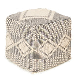 REDEARTH · Tufted Pouf Ottoman with Filler Textured Storage Cube Bean Bag Pouffe Footrest for Living Room, Bedroom, Nursery, Kidsroom; 100% Cotton (17.5