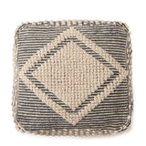 REDEARTH Tufted Cube Pouf Ottoman with Filler Cube Diamond Medley Gray With Filler