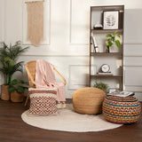 Jute Braided Pouf Ottoman