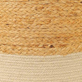 Jute Braided Pouf Ottoman