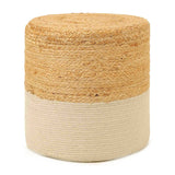 Jute Braided Pouf Ottoman