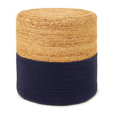 Jute Braided Pouf Ottoman