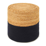 Jute Braided Pouf Ottoman