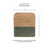 · REDEARTH · Cube Pouf Foot Stool Ottoman - Jute Braided Pouffe Poof Accent Sitting Footrest for The Living Room, Bedroom, Nursery, Patio, Lounge & Other Rooms (14.5”x14.5”x16”; Natural Olive)