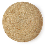 Jute Braided Pouf Ottoman