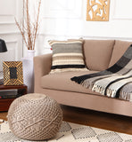 REDEARTH Tufted Boho Throw Pillow Covers Chevron Maze Black