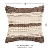 REDEARTH Tufted Boho Throw Pillow Cover in Boho Glam Taupe