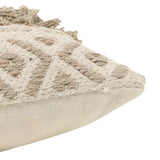 REDEARTH Tufted Boho Throw Pillow Cover in Geometric Craft Taupe