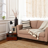 REDEARTH Tufted Boho Throw Pillow Covers Geoetric Craft Black