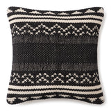 REDEARTH Tufted Boho Throw Pillow Covers Ziggurat Obsession Black