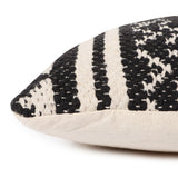 REDEARTH Tufted Boho Throw Pillow Covers Ziggurat Obsession Black