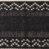 REDEARTH Tufted Boho Throw Pillow Covers Ziggurat Obsession Black