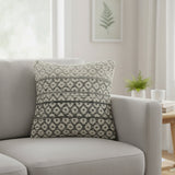 REDEARTH Tufted Boho Throw Pillow Covers Gradient Diamonds Dark Gray