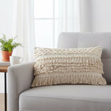 REDEARTH Tufted Boho Throw Pillow Covers Contructed Frill