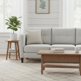 · REDEARTH · Textured Throw Pillow Cushion Covers-Woven Tufted Decorative Farmhouse Cases Set for Couch, Sofa, Bed, Chair, Dining, Patio, Outdoor; 50% Cotton 50% Jute (18"x18", Artisanal Chevron) Pack of 2