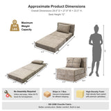 REDEARTH Boneless Floor Sofa Bed — Ember Chenille Taupe
