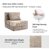 REDEARTH Boneless Floor Sofa Bed — Ember Chenille Taupe