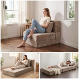 REDEARTH Boneless Floor Sofa Bed — Ember Chenille Taupe
