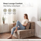 REDEARTH Boneless Floor Sofa Bed — Ember Chenille Taupe