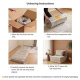 REDEARTH Boneless Floor Sofa Bed — Ember Chenille Taupe