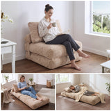 REDEARTH Boneless Folding Sofa Bed — Cielo Chenille Beige