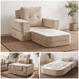 REDEARTH Boneless Floor Sofa Bed — Lumen Velvet Beige