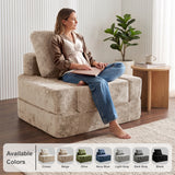 REDEARTH Boneless Floor Sofa Bed — Lumen Velvet Beige