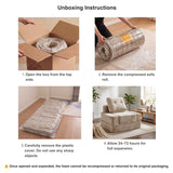 REDEARTH Boneless Floor Sofa Bed — Lumen Velvet Beige