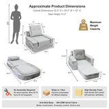 REDEARTH Boneless Floor Sofa Bed — Lumen Velvet Light Gray