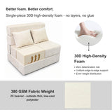 REDEARTH Boneless Floor Sofa Bed — Ember Chenille Twin Cream