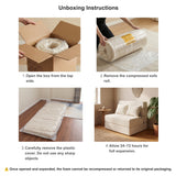 REDEARTH Boneless Floor Sofa Bed — Ember Chenille Twin Cream
